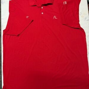 Rhoback Men's Red Polo with Subtle Embroidered Logo